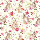 Spring Fields Col 101 Rabbits Cream