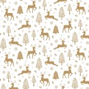 White Christmas Col 101 Reindeer White/Gold - Due July/Aug