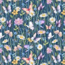 Butterfly Garden Col. 103 Stems & Grasses Navy - Due Jan/Feb